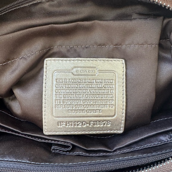 Coach bag purse gold metallic - Picture 5 of 7
